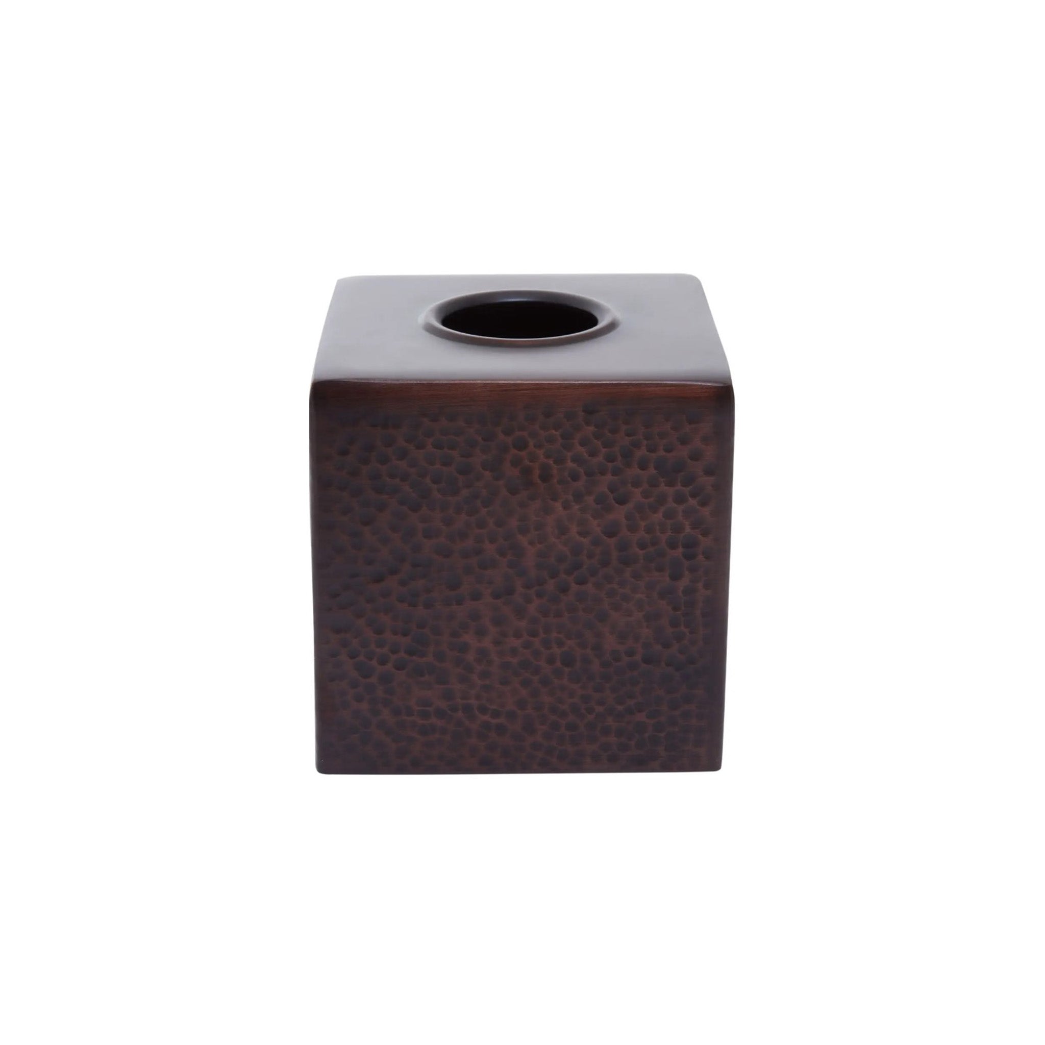 Hammered Pattern Dark Bronze Tissue Box